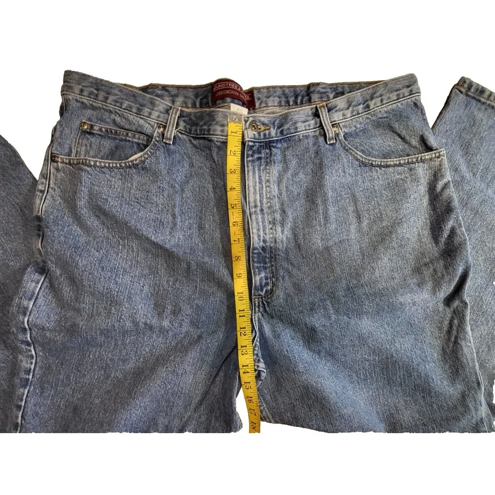 Men's Sz 44x30 Roundtree‎ & Yorke Authentic Denim Jeans Stone Washed Relaxed Fit